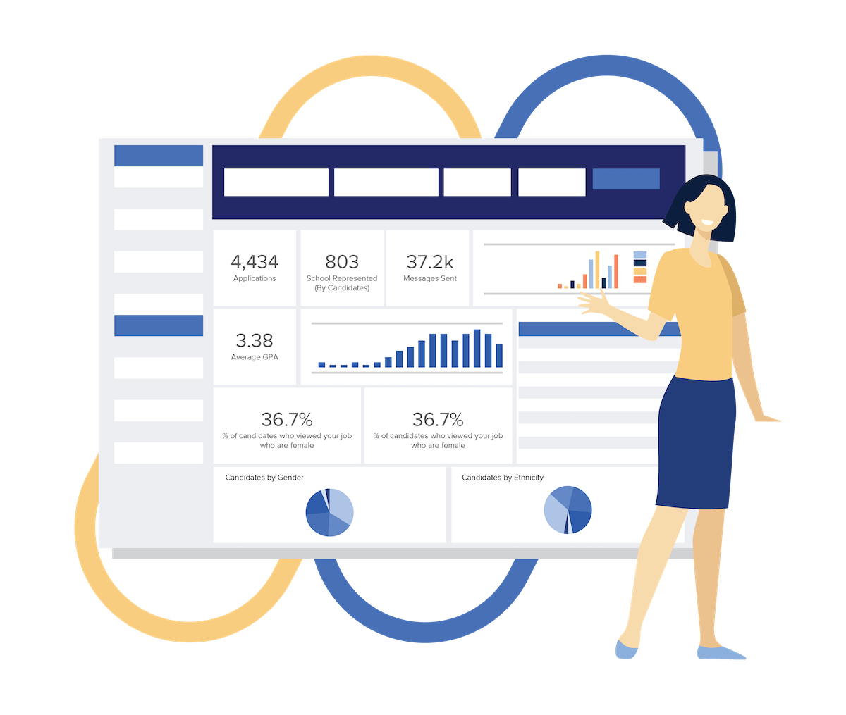 WayUp D&I Analytics Illustration
