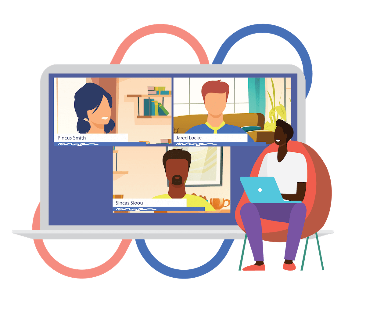 WayUp Virtual Events & Employer Branding Illustration